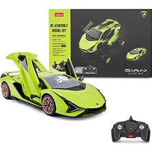 Ala Store Rastar Rc Araba Kitleri Inşa Etmek Için, 1/18 Lamborghini Sian Supercar Montaj Bina Kiti Uzaktan Kumanda Ile, 72 Adet, Çocuklar ve Yetişkinler Için Kök Kitleri, Yaş 8 +, Yeşil
