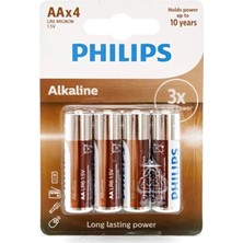 Philips Aa Uzun Ömürlü Alkalin Kalem Pil 1.5V 4'lü Paket - LR6E4B/70