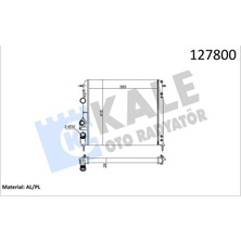 Kale Depomix Motor Su Radyatörü [ Renault Megane 1.4/1.6/1.8/2.0 16V 2 Sira Al+Pl Klimali ]