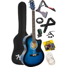 Esranın Dünyası Midex RG-560BL Pack Mavi Elektro Akustik Gitar Full Set Ekolayzerli 40 Inç 4/4 Yetişkin