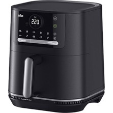 Braun Multifry 5 - Az Yağlı Pişirme Için Sıcak Hava Fritözü, 8 Pişirme Programıyla Kolay Hazırlama, 6l Kapasiteli Pfas Içermeyen Pişirme Sepeti, 80 °c Ila 200 °c, 1700W, Mat Siyah (Hf 5034I Bk)
