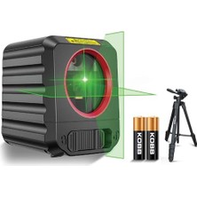 Esranın Dünyası Kobb KBL90GTP 30 Metre Profesyonel Yatay ve Dikey Otomatik Hizalamalı Yeşil Çapraz Çizgi Lazer Distomat + Tripod