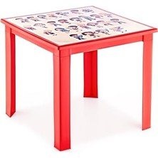 Ala Store 50X50 H:40 Çocuk Masası Kırmızı-Alfabe