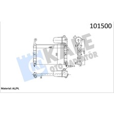Kale Depomix Motor Su Radyatörü [ Fiat Tempra, Tipo 1.6 S-Sx-Sxa 2 Sira Al+Pl Bidonlu ]