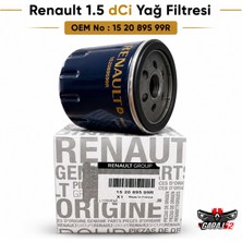 Orijinal Renault Yağ Filtresi 152089599R 1.5 Dci Clio Megane Symbol Fluence
