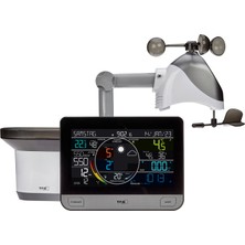 Tfa Dostmann Hava Durumu Istasyonu Wlan View Pro 6'sı 1 Arada, 35.8003.01,DIŞ Mekan Sensörlü Rüzgar/sıcaklık/nem, Yağmur Ölçerli,hava Basıncı, Uygulama ve Profesyonel Hava Tahmini Dahil Dijital, Siyah
