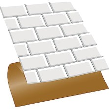 Esranın Dünyası Tink Kendinden Yapışkanlı Metro Karo Desenli Pvc Karo, Yapışkanlı Fayans Kaplama, Fayans Çıkartması, Zemin Duvar Karosu 30X30 cm (4 Adet / 0,36 M²)