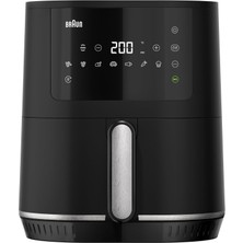 Braun Sıcak Hava Fritözü Multifry 3 Hf 3030, 4,3 L, 1500W, Dijital Sıcaklık Kontrolü, 80-200°C, Zamanlayıcı, 8 Program, Dokunmatik Kontrol, Yapışmaz Kaplama,bulaşık Makinesinde Yıkanabilir, Siyah