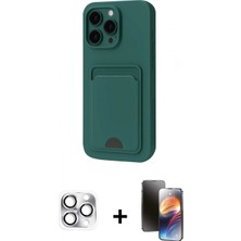 Pileli Store Pilelistore™ iPhone 16 Pro Max Kılıf Vadi Çizgi Prime - Siyah 3D Antistatik Mat Seramik Nano Ekran Koruyucu + Pers Alüminyum Kamera Lens - Gs