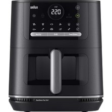 Braun Multifry 5 HF5073IBK, 3'ü 1 Arada Sıcak Hava Fritözü, 6 L Hava Fritözü, 80-220°, 20 Program, Bulaşık Makinesinde Yıkanabilir Sepet, Dokunmatik Kontrol, Realoven Teknolojisi, 2000 W, Siyah