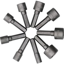 Esranın Dünyası Somun Sökücü Bits Lokma Seti 1/4"vidalı Metrik Adaptör Matkap Ucu 5 Ila 13MM Altıgen Şaft 9 Parça