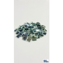 Sanal Glass Dekoratif Gerçek Cam Mozaik Aynası | 4mm Kalın Kare Hobi Aynası | 50'li Set | Dıy Sanatsal Tasarım, Vazo ve Duvar Süsleme Aynası