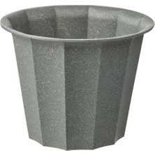 Esranın Dünyası Buskverk Bitki Saksısı, 9 Cm, Iç/dış Mekan Gri