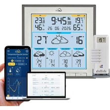 TFA Dostmann Tfa 35.8105 Wlan Kablosuz Hava Durumu Istasyonutfa.me Id-08 Hava Tahmini Wetter.com Hava Durumu Sembolleri,uv Indeksi,yağmur Miktarı,rüzgar Hızı, Rüzgar Yönü (Pillerle Birlikte Antrasit) ile 5 Günlük