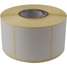 Esranın Dünyası Vellum Etiket 50MM x 50MM Ruloda 1000 Adet Etiket 40MM Kuka Çapında Baskısız Not Alma Etiketi