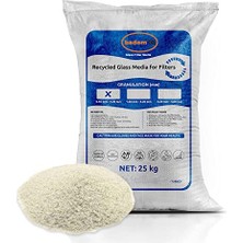 Esranın Dünyası BADEM10 Cam Filtre Medyası 25 kg Havuz Filitre Temizleme Cam Kumu 0.50-1.20 mm