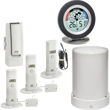 Tfa Dostmann 31.4000.02.42 Eviniz Için Izleme Seti, Yağmur Ölçer, Su Dedektörlü Termohigro Verici ve Özel Sıcaklık Kablo Sensörü, Rahat Radar, Wifi Izleme Uygulaması
