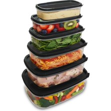Esranın Dünyası 6'lı Saklama Kabı Seti, Iç Içe Geçebilen Kaplar, Piknik Kutusu, Çok Amaçlı Kutular, Mikrodalgaya Uyumlu, Buzdolabı Kapları, Bpa Free