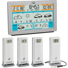 Tfa Dostmann Wlan Hava Durumu Istasyonu Tfa.me Id-02, 35.8100.54.99 Wetter.com'dan 3 Ila 6 Günlük Özel, Profesyonel Hava Durumu Tahmini, Çevrimiçi Portal, 4 Kablosuz Dış Mekan Sensörü