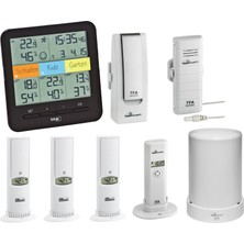 Tfa Dostmann Klimahome Profi Tfa 30.3060 Kablosuz Termo/higro Istasyonu Dahil. Weatherhub Smarthome Sistemi, Yağmur Ölçer ve Ek Verici (Siyah)