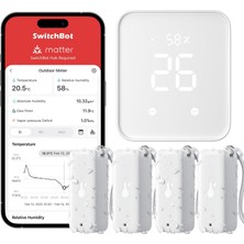 Switchbot Madde Termometresi Higrometre Iç ve Dış Mekan 4'lü Paket, Hub2, IP65 Su Geçirmez Sıcaklık ve Nem Sensörü, Apple Home, Alexa, Googlehome, Ifttt ile Uyumlu
