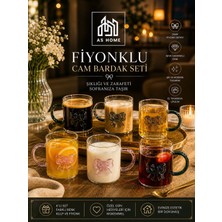 Azurra 6'lı Fiyonklu Mini Cam Kupa