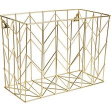 Esranın Dünyası (Hanging File Organizer, Gold) -  Hanging File Desk Organiser, Wire Metal, Gold