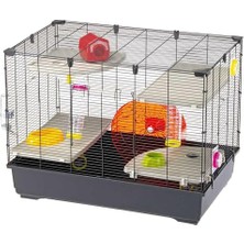 Esranın Dünyası Hamster Kafesi Village 80, 5 Katlı Küçük Hayvan Kafesi, Hamster Çarkı, Şişe ve Ev, Hamster Oyuncağı, Tünel ve Aksesuar, 82 x 51 x Y 62 Cm, Boyalı Metal ve Plastik