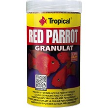 Esranın Dünyası Red Parrotgranulat Kırmızı Papağan Balıkları Içingranül Balık Yemi 250 ml 100GR