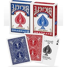 Esranın Dünyası Standart Poker Boyu Oyun Kağıdı Destesi, 2 Deste Kırmızı ve Mavi