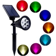 Esranın Dünyası 7 Renkli Led’li Güneş Enerjili Bahçe Aydınlatması, 7W Güç ile