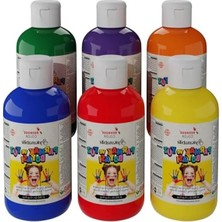 Esranın Dünyası 6'lı Parmak Boyası Seti, 250 gr Renkli Sanat Malzemesi
