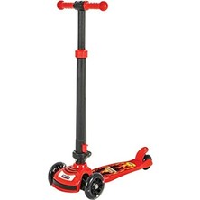 Esranın Dünyası Işıklı Kırmızı 3 Tekerlekli Katlanabilir Scooter ile Eğlenceli Araç Deneyimi