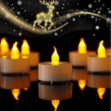 Esranın Dünyası Sna Pilli LED Tealight T-Light Mum Pilli Mum LED Işık Sıcak Sarı Renk Dekorasyon Süsleme Düğün Kına Organizasyon (24)          [enerji Sınıfı A]