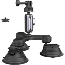 Esranın Dünyası Go Hero 13/12 Için Caplock Üçlü Vantuz Tutucu, Djı Osmo 360/ACTION 6/pocket 4/3 Için, 1/4"-20 Dişli Adaptörlü, INSTA360 Ace  2/x5/one Rs Için Aksiyon Kamerası
