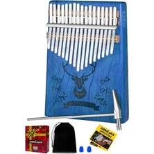 Esranın Dünyası Hakiki Ağaç Malzemeden Üretilen 17 Tuşlu Geyik Desenli Kalimba