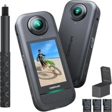 Esranın Dünyası Akaso 360 Hava Koşullarına Dayanıklı 360 ° Aksiyon Kamerası Oluşturucu Combo - 5.7k 360 Video, 1/2 "48MP Sensörler, 72MP 360 Fotoğraf, 360-SUPERSMOOTH, Dokunmatik Ekran, Görünmez Selfie Çubuğu, 360 °