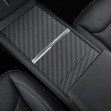 Esranın Dünyası Tesla Model Y Juniper/model 3 Hıghland Orta Konsol Koruyucu Karbon Fiber Görünümlü Kaplama