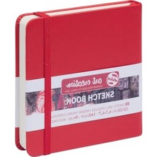 Esranın Dünyası 12X12 cm Kırmızı Eskiz Defteri, 80 Yaprak
