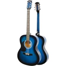 Esranın Dünyası Kaliteli Mavi 40 Inç Akustik Gitar Seti, 4/4 Yetişkinler Için