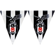 Esranın Dünyası Üçgen Bayrak Süsü - 360 cm x 25 cm Boyutunda Tek Adet Beşiktaş Temalı