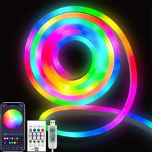 Esranın Dünyası Kumandalı 5 Metre USB Rgb LED Şerit Işık, Bluetooth ile Kontrol