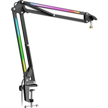 Esranın Dünyası Rgb Kontrollü Metal Mikrofon Boom Kolu, Ayarlanabilir