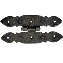MegaSepet Antika Tarz Dekoratif Pirinç Düğmeli Menteşe - 142X69 Mm, Oksit