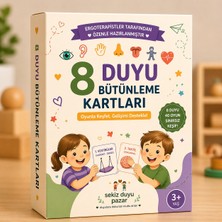 Sekiz Duyu Pazar Çocuklar Için Duyu Bütünleme Kartları | 8 Duyu 40 Aktivite | Eğitici Aktivite Seti | Ergoterapi Destek Seti