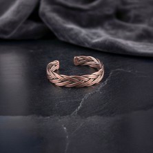 Sevil Gülgün Atelier El Yapımı Saf Özel Seri Bakır Erkek Bileklik  - Geniş Model