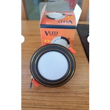 Erbay Siyah Kasa Gold Çizgili LED Spot 6W 4000K Açık Gün Işığı