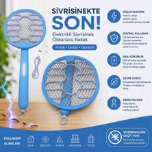 Loacandleco ⚡ USB Şarjlı Elektrikli Sivrisinek Öldürücü Raket ⚡