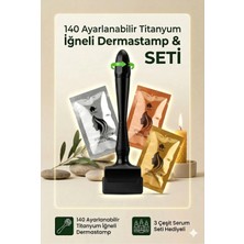 Elamour 140 Titanyum Iğneli Ayarlanabilir Iğne Ölçülü (0.25-3.0mm) - Serum Hediyeli - Siyah Dermastamp