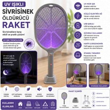 Loacandleco ⚡ Uv Işıklı Şarjlı Sivrisinek Öldürücü Raket ⚡